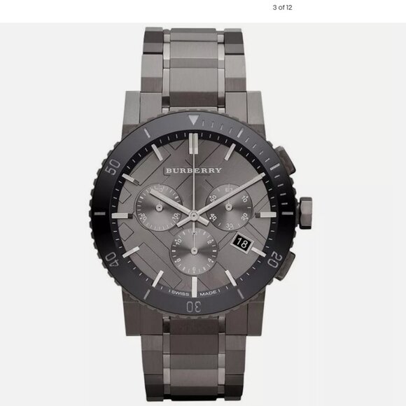 Burberry Other - Burberry The City BU9381 Chronograph Stainless Steel Men's Watch Swiss Made